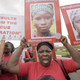 Members of the Bring Back Our Girls movement carry placards to press for the release of the missing Chibok schoolgirls in Lagos, Nigeria, on April 14, 2016.
PIUS UTOMI EKPEI/AFP/Getty Images